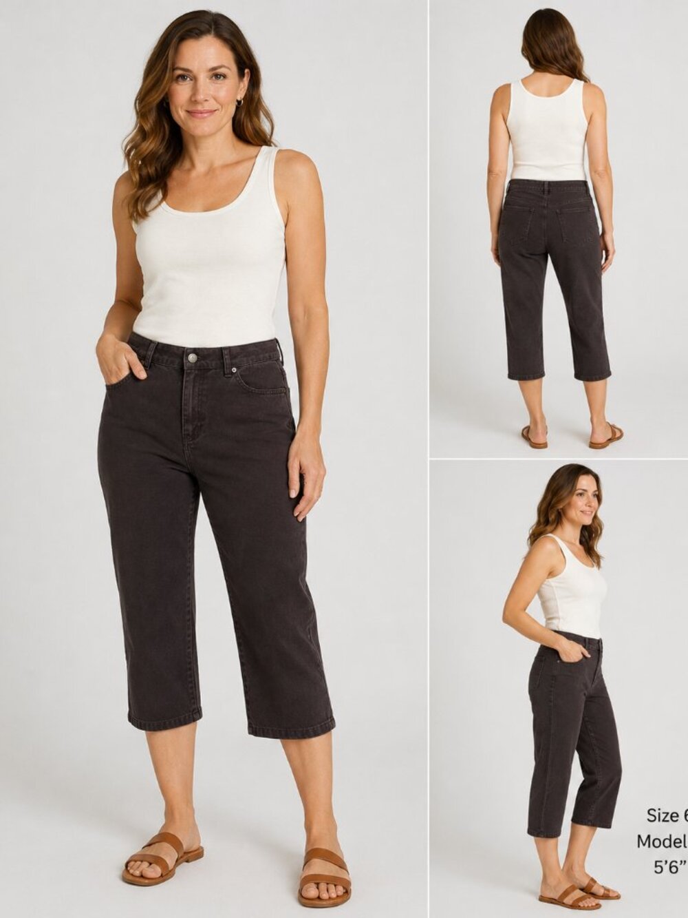 LRL  Lauren Jeans Co Ralph Lauren Jeans Capris Womens Size 6 Black